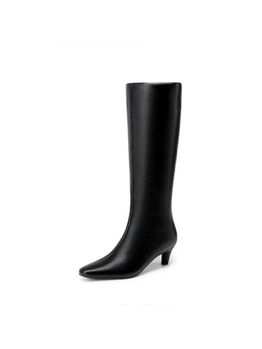 Womens Knee High Boots Wide Calf Kitten Heel Square Toe Fashion Tall Boots